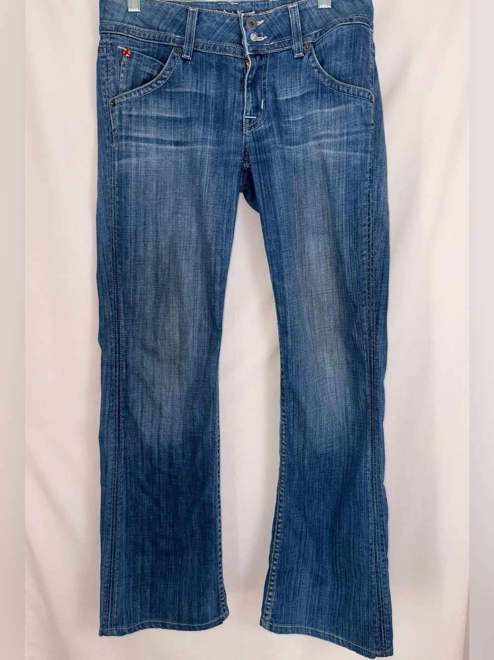 Vintage Hudson Signature Bootcut Jeans Size 28 Made in USA Flap Pocket Y2K
